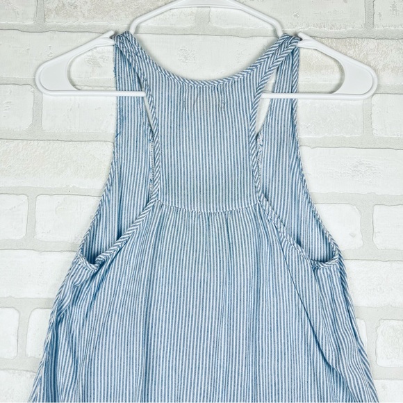 Hollister Blue White Striped Sleeveless Embroidered Tank, Light, Size Small - Picture 7 of 9